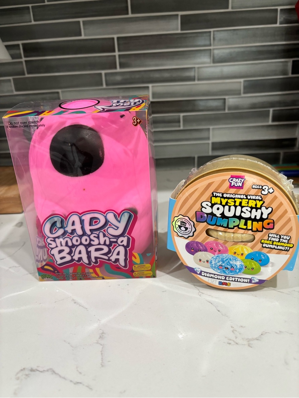 Capybara squishy and authentic dumpling bundle